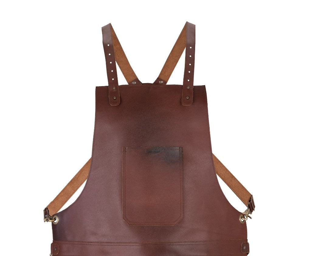 The Nottinghamshire Full Grain Leather Crossbody Apron