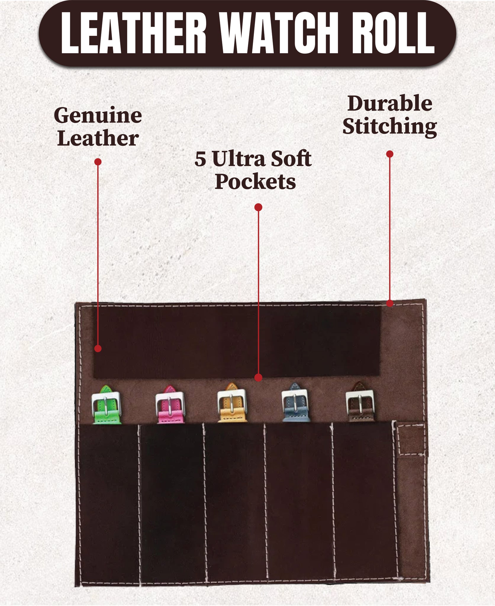 The Cambridgeshire Leather 5 watch strap cases Watch storage