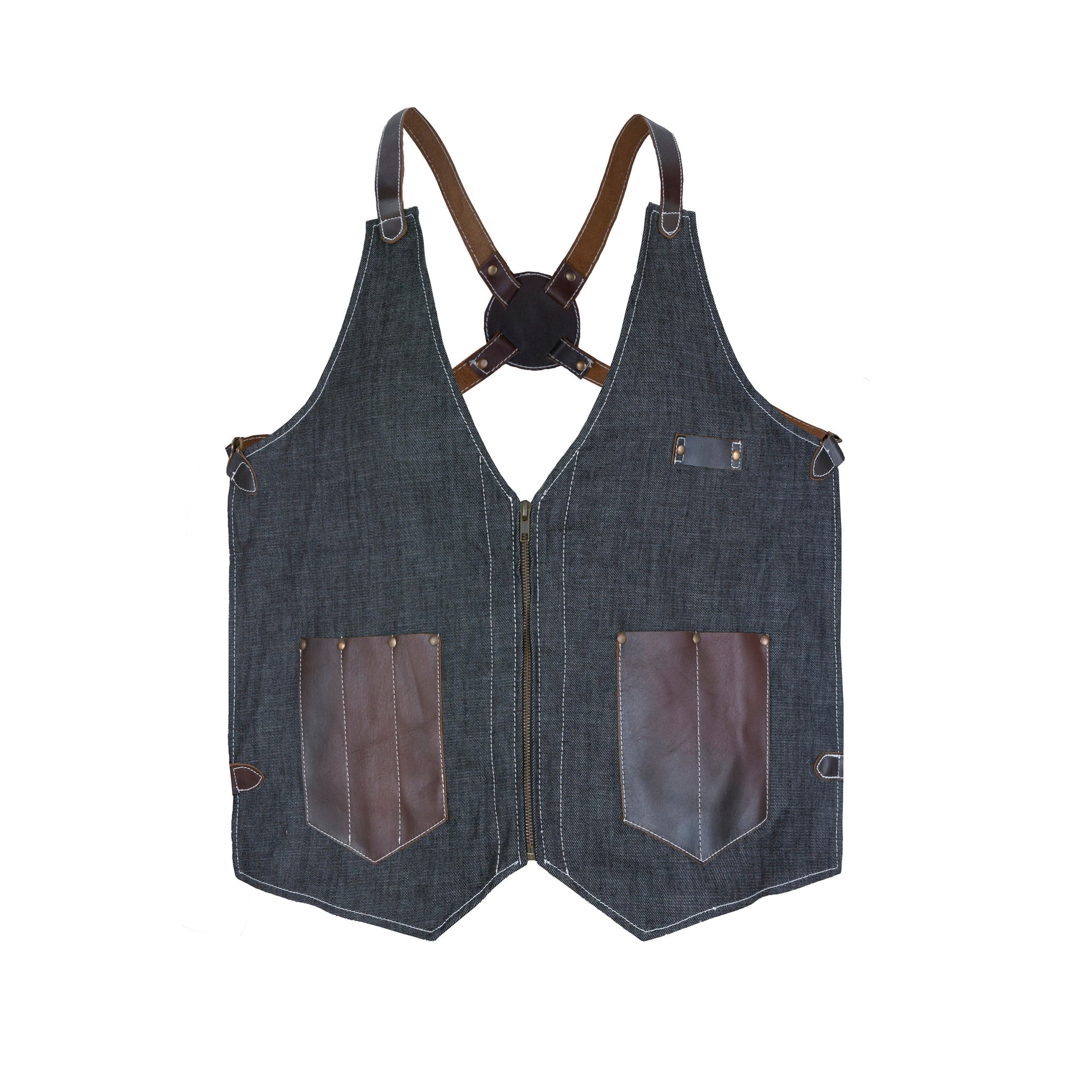 Buckinghamshire Black Denim Premium quality Barber Vest