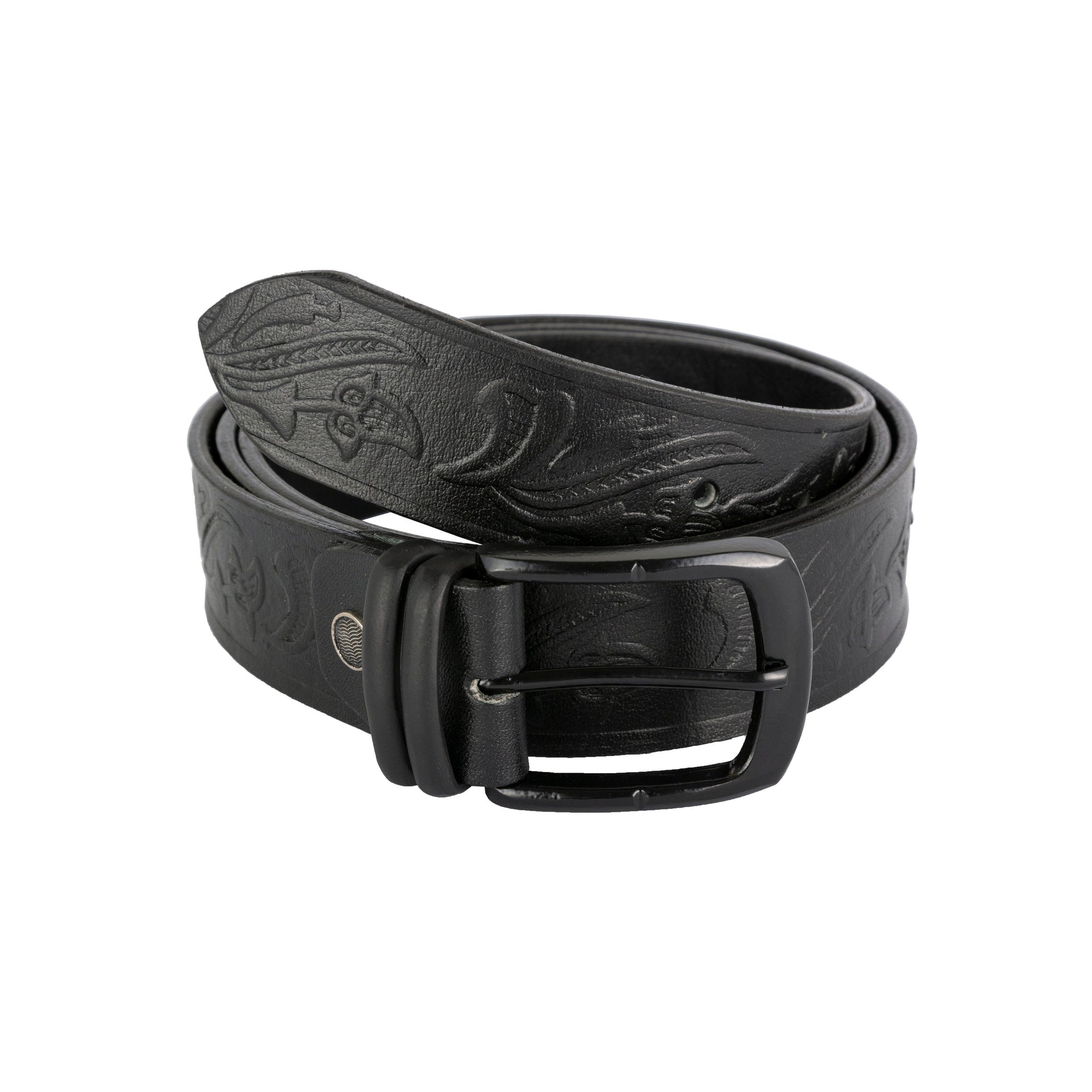 Floral Embossed Luxury real leather belt