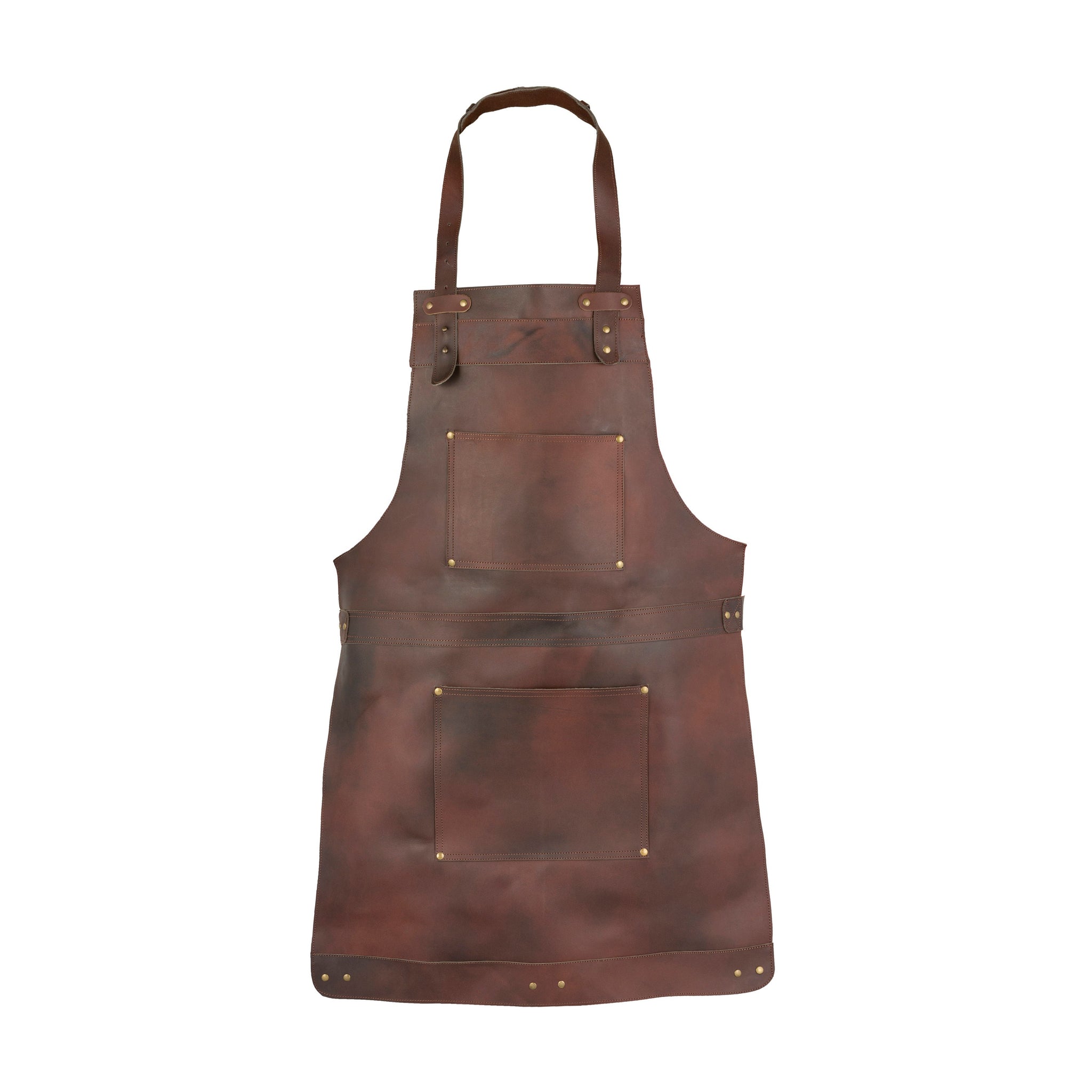 The Hertfordshire Dark Brown Full Grain Leather Apron