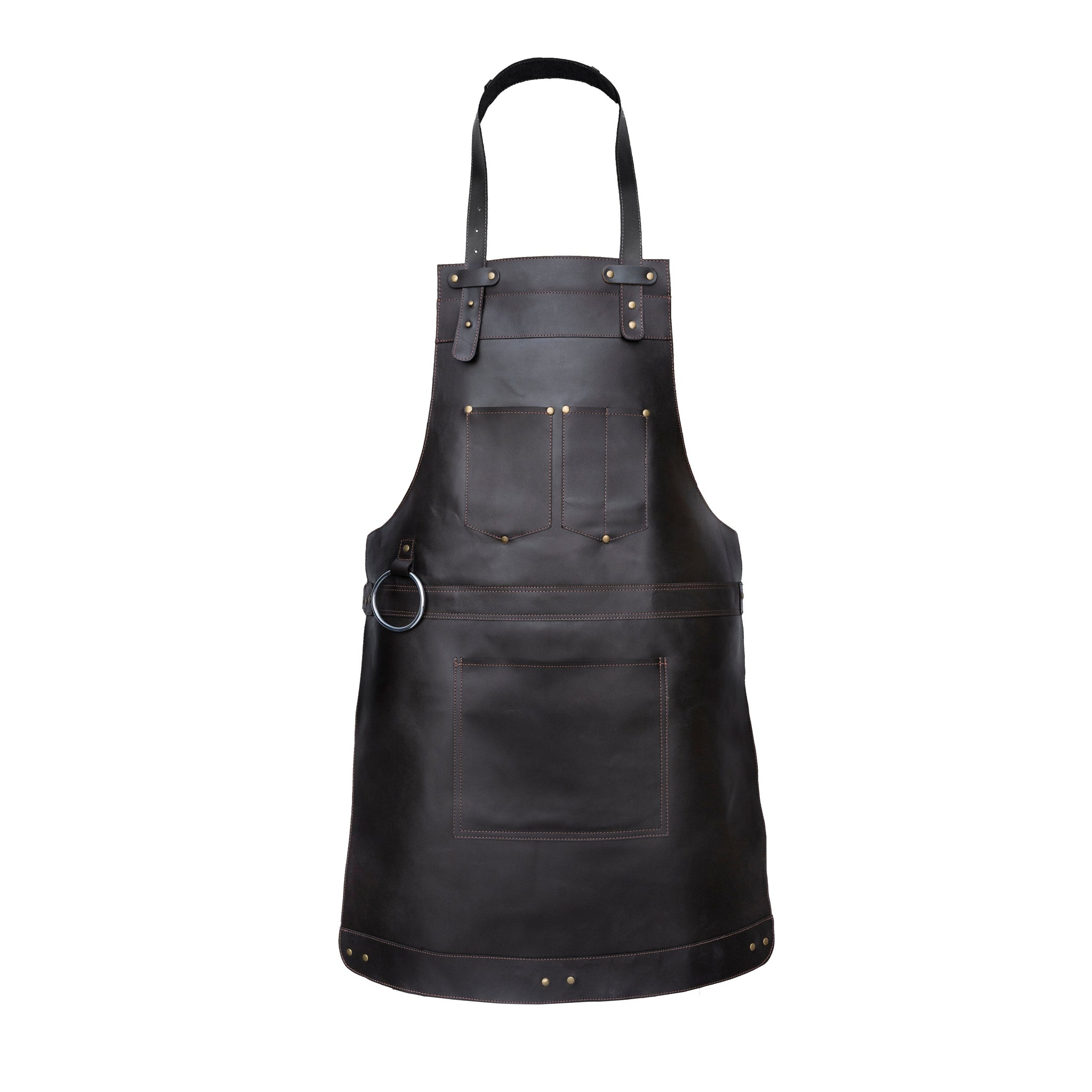 The Northumberland Chocolate Brown Full Grain Leather Apron