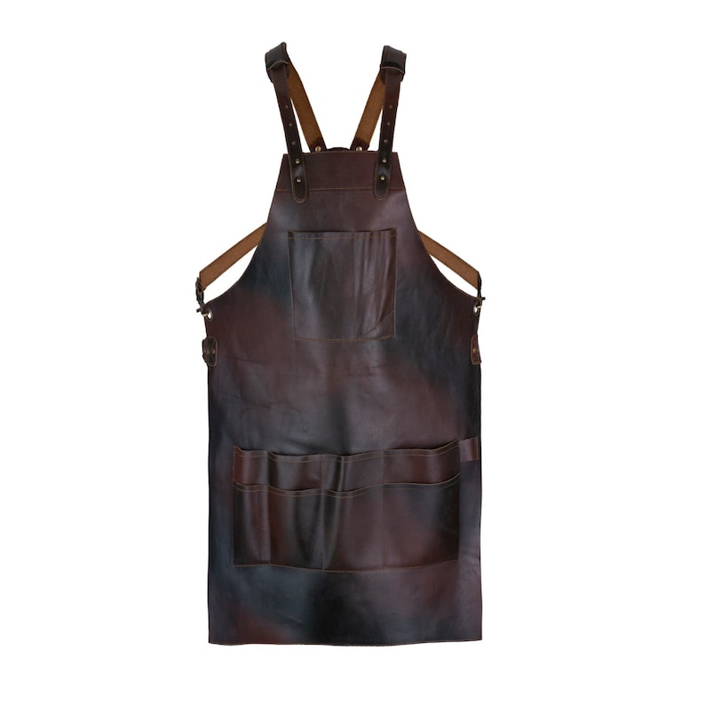 The Gloucestershire Dark Brown Leather Tool Working Apron