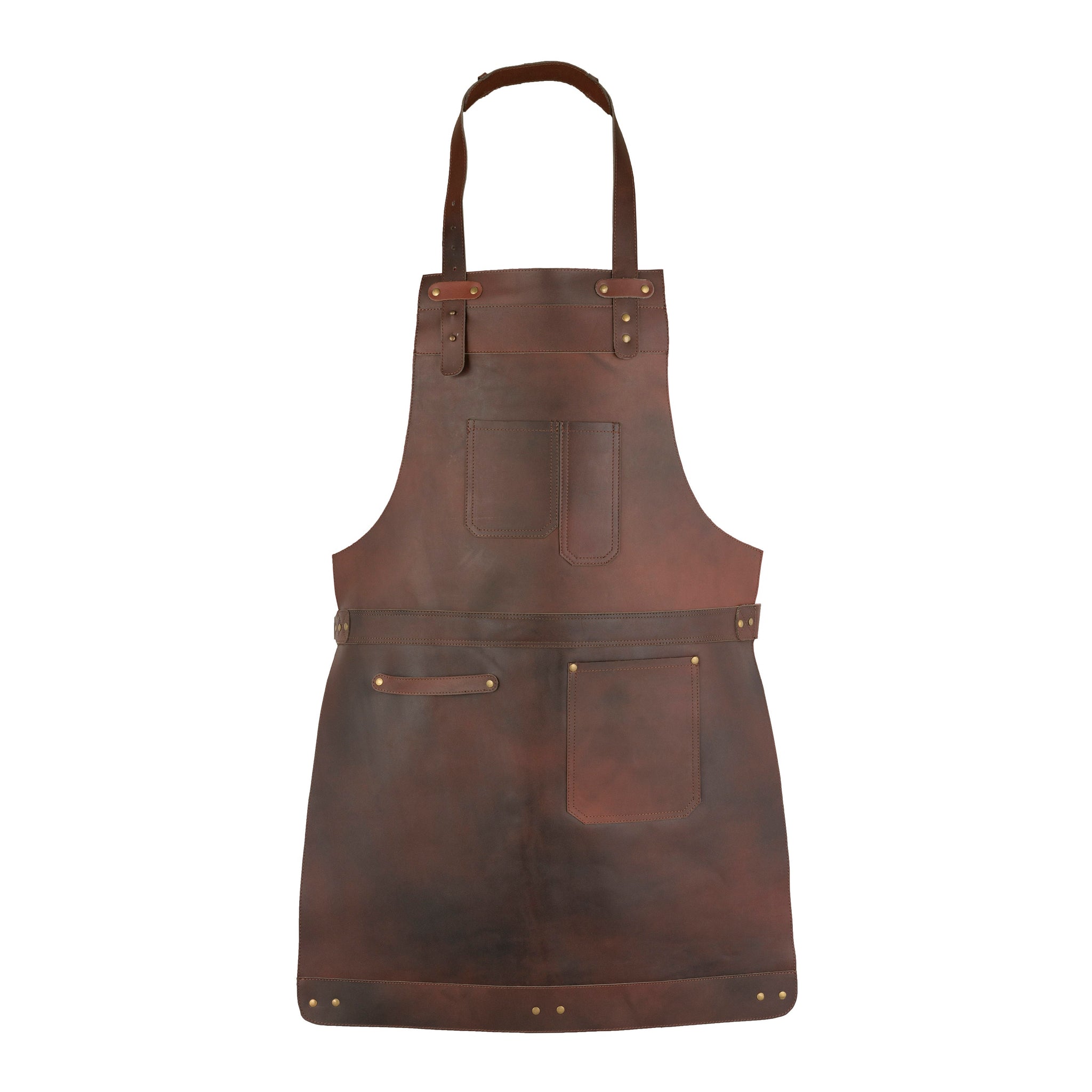 The Northamptonshire Dark Brown Full Grain Leather Apron