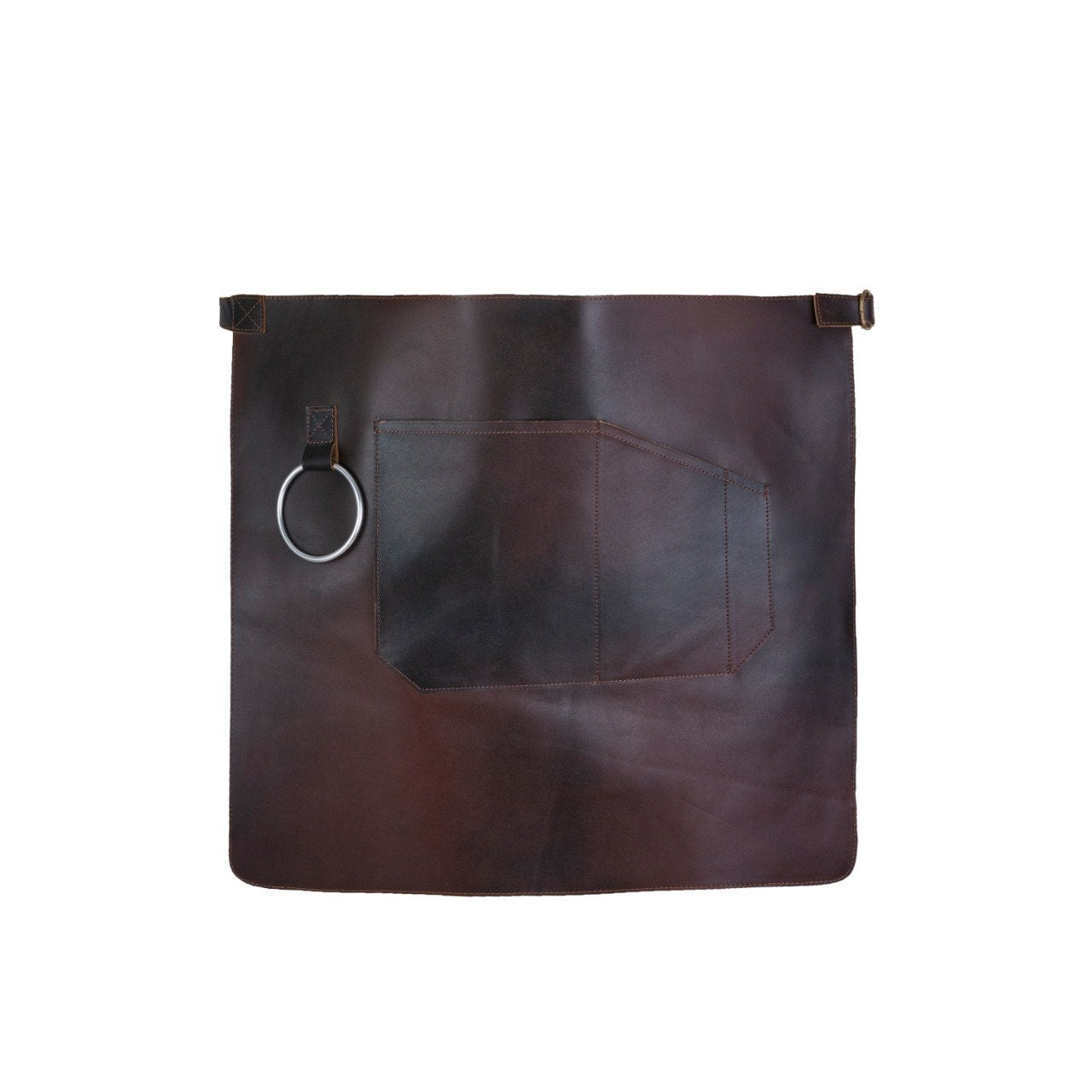 The Durham Dark Brown Full Grain Leather Half Apron