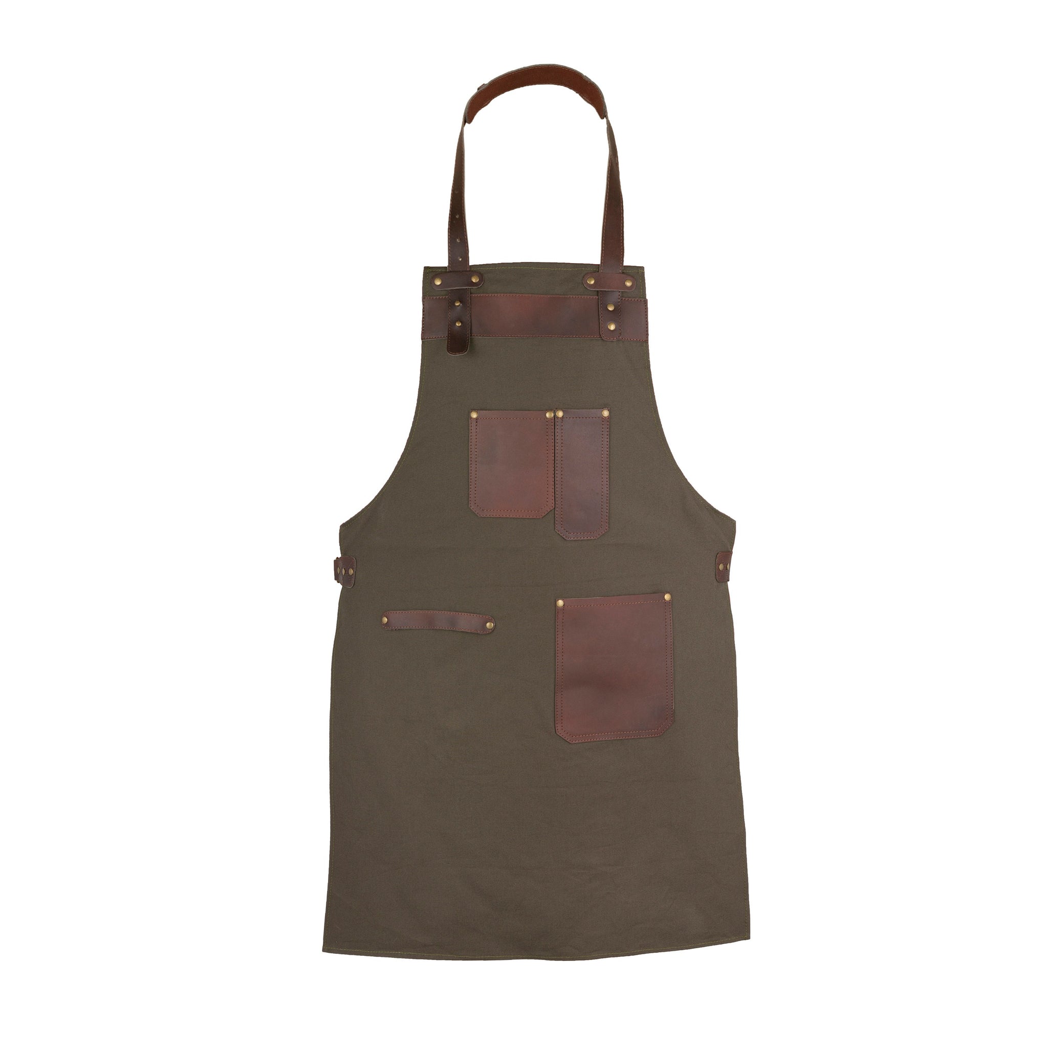 The Hertfordshire Green Canvas Apron