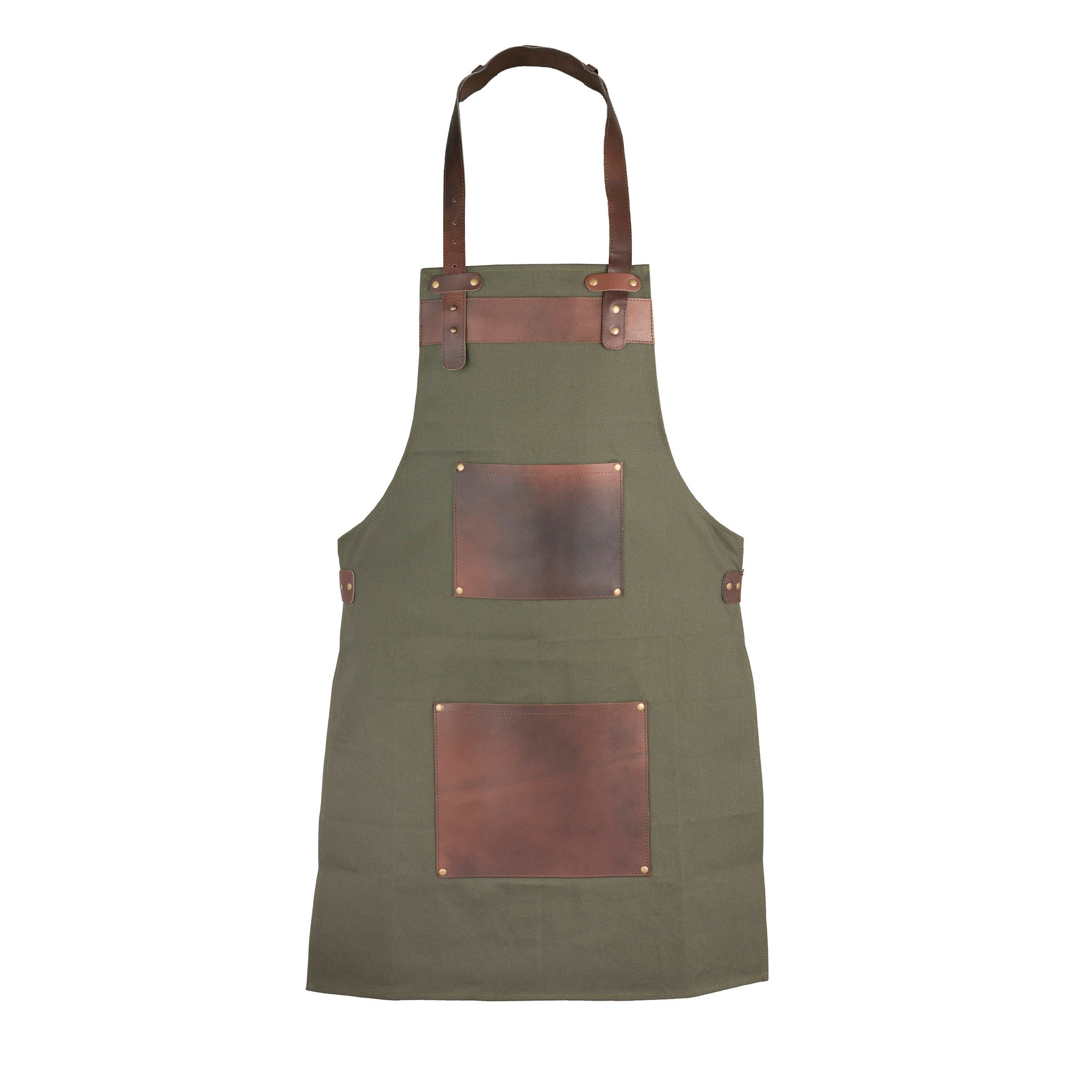 The Tyne and Wear Green Canvas Apron