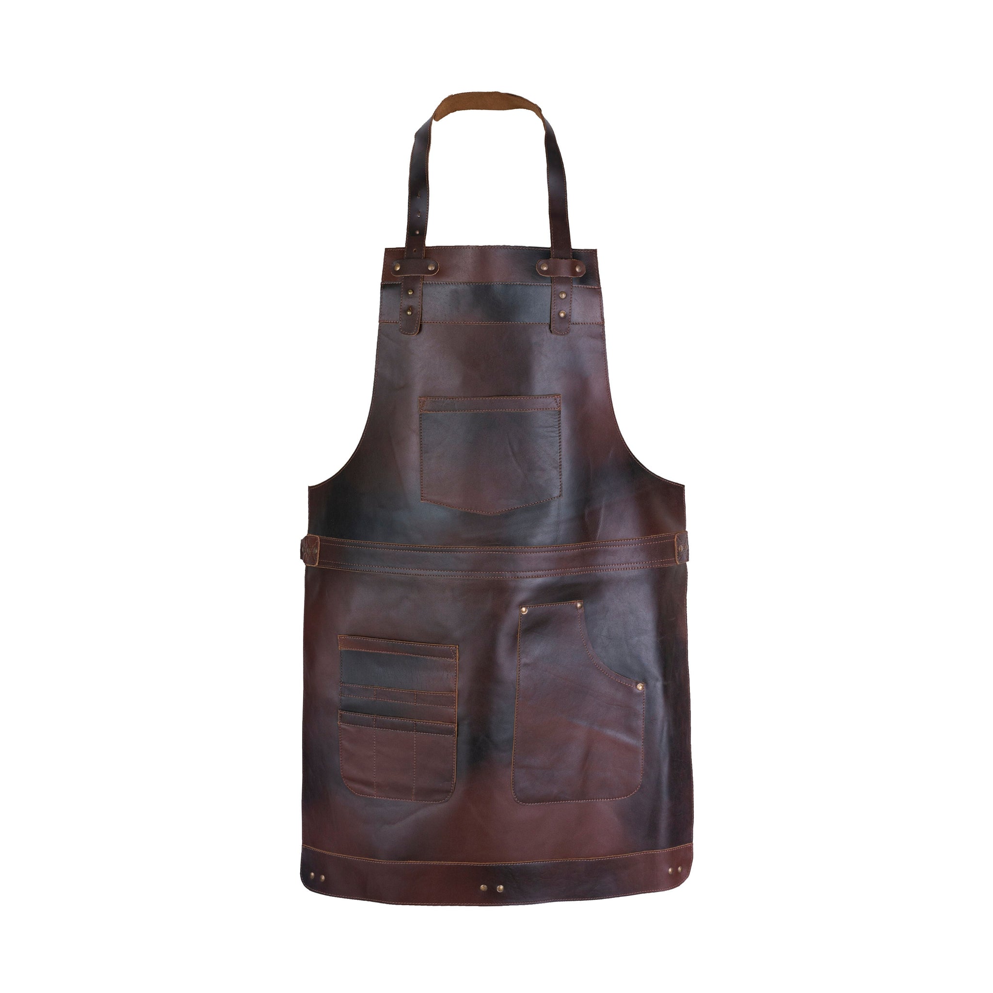 The Dorset Dark Brown Full Grain Leather Apron