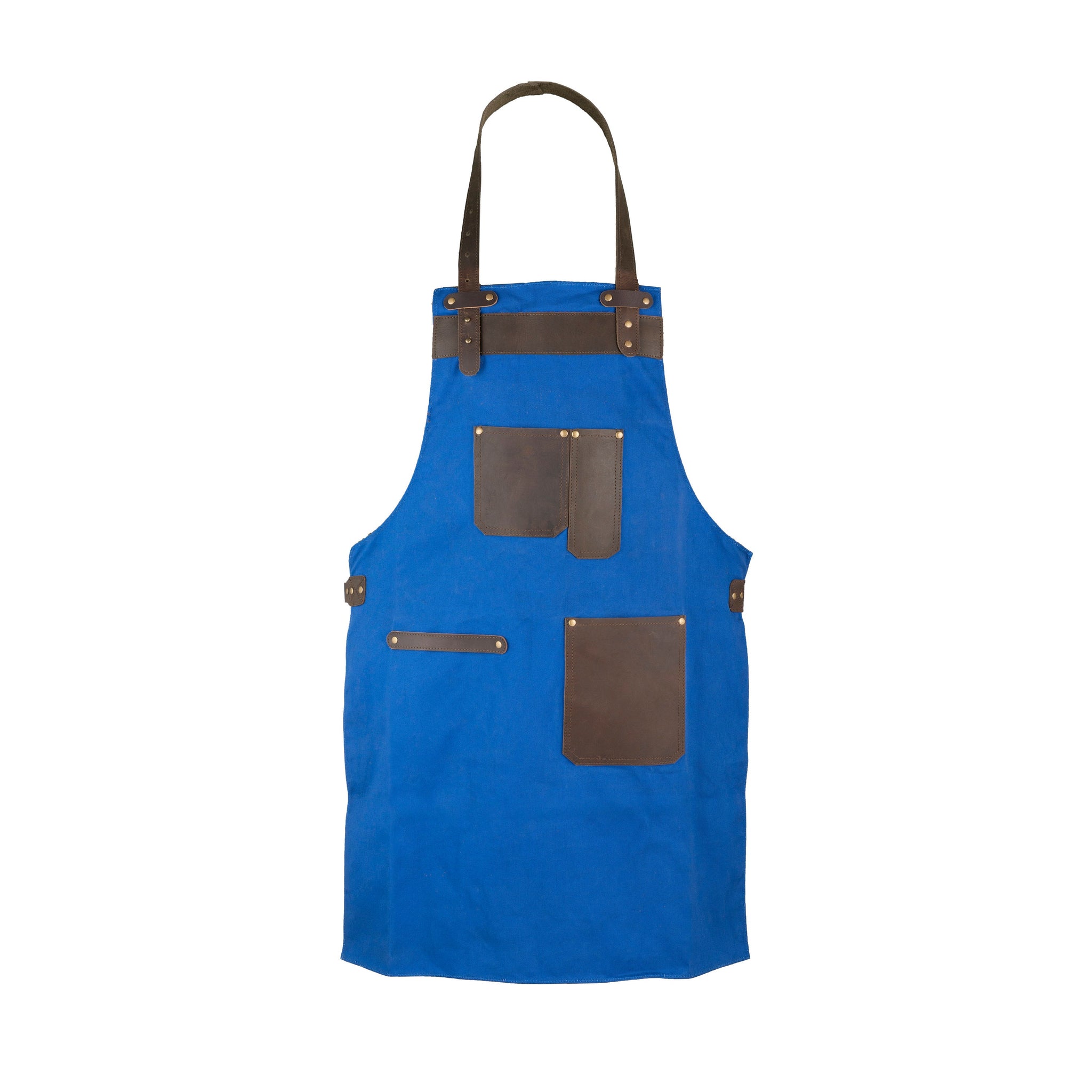 The Lancashire Royal Blue Canvas Apron