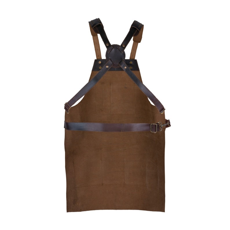 The Gloucestershire Dark Brown Leather Tool Working Apron