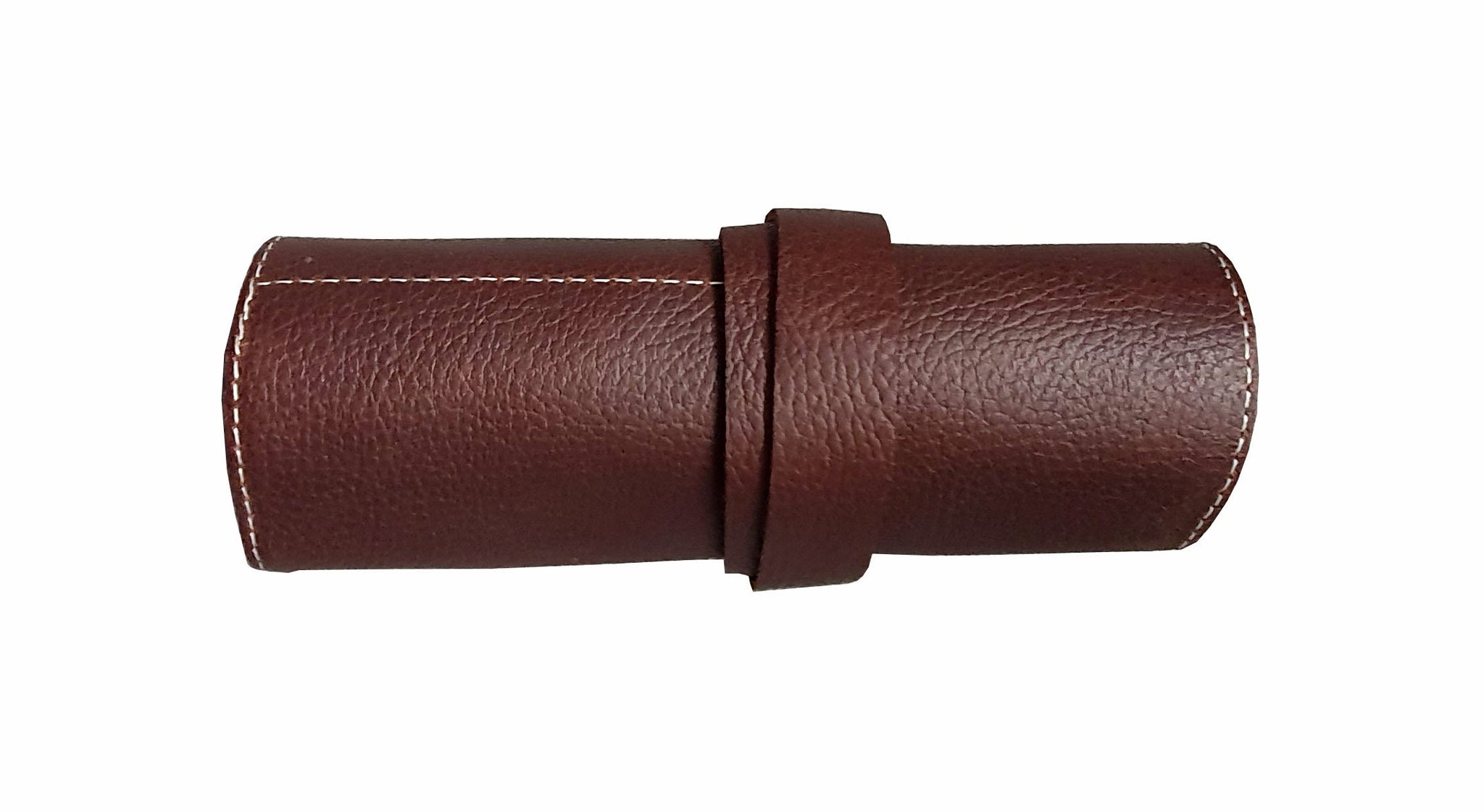 Suffolk Leather Dark Brown 5 Pocket Watch Roll