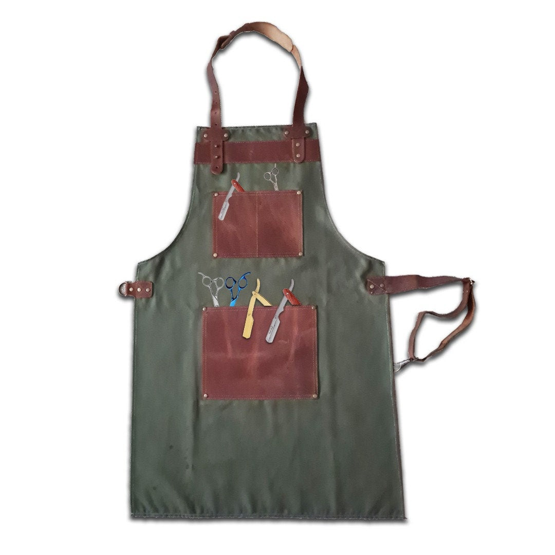 The Tyne and Wear Green Canvas Apron