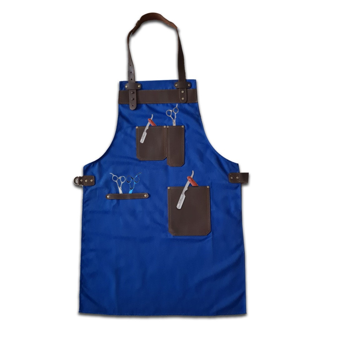 The Lancashire Royal Blue Canvas Apron