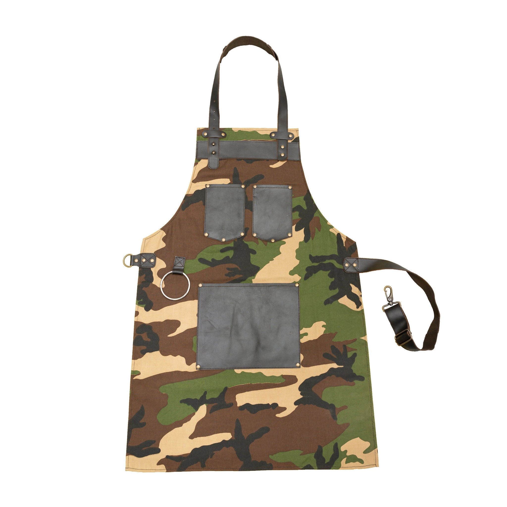 The Rutland Real Leather Camouflage Canvas Apron