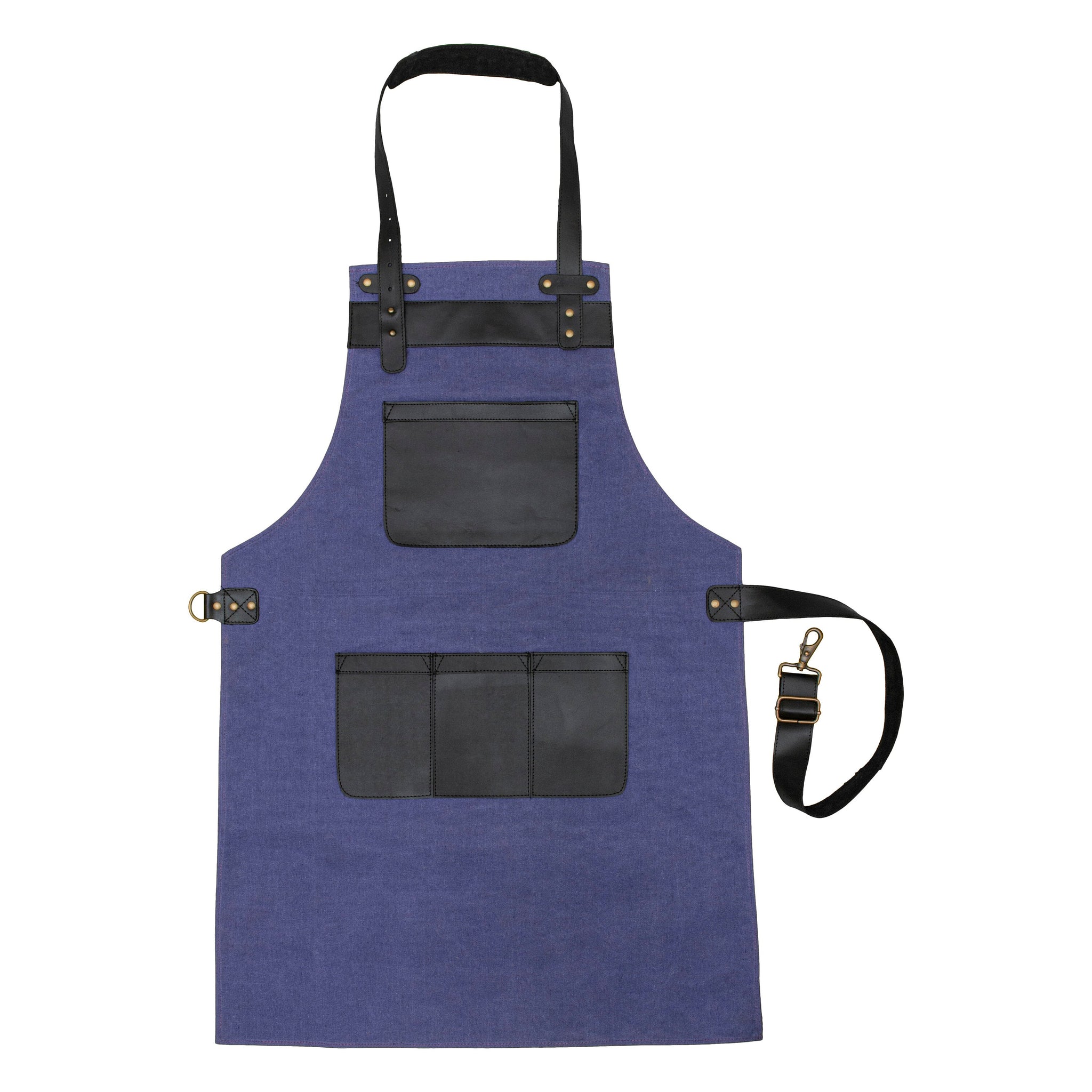 The West Midlands lavender's blue Canvas With Black Pocket Apron