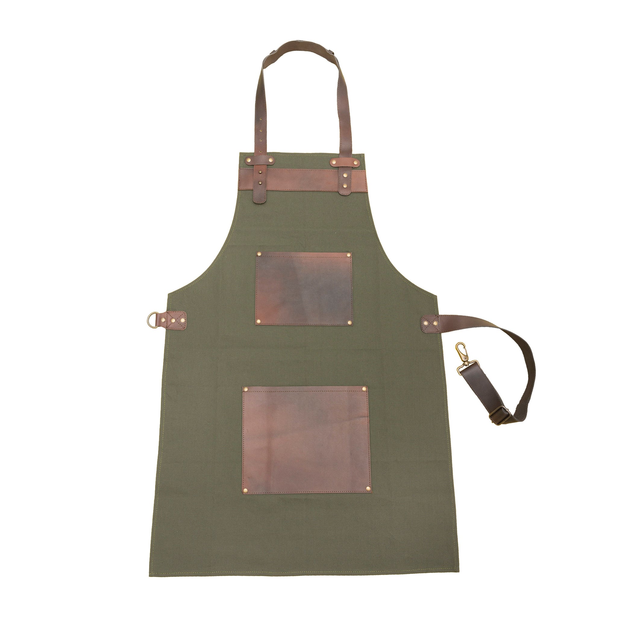 The Tyne and Wear Green Canvas Apron