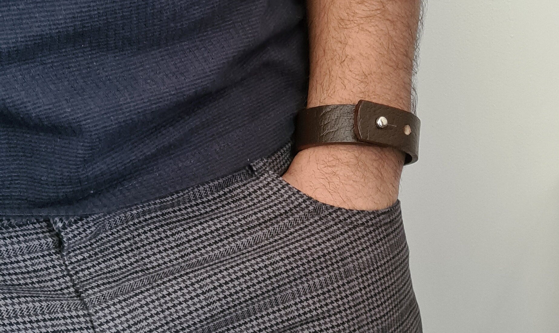 The Berkshire Full Grain Leather Wristband