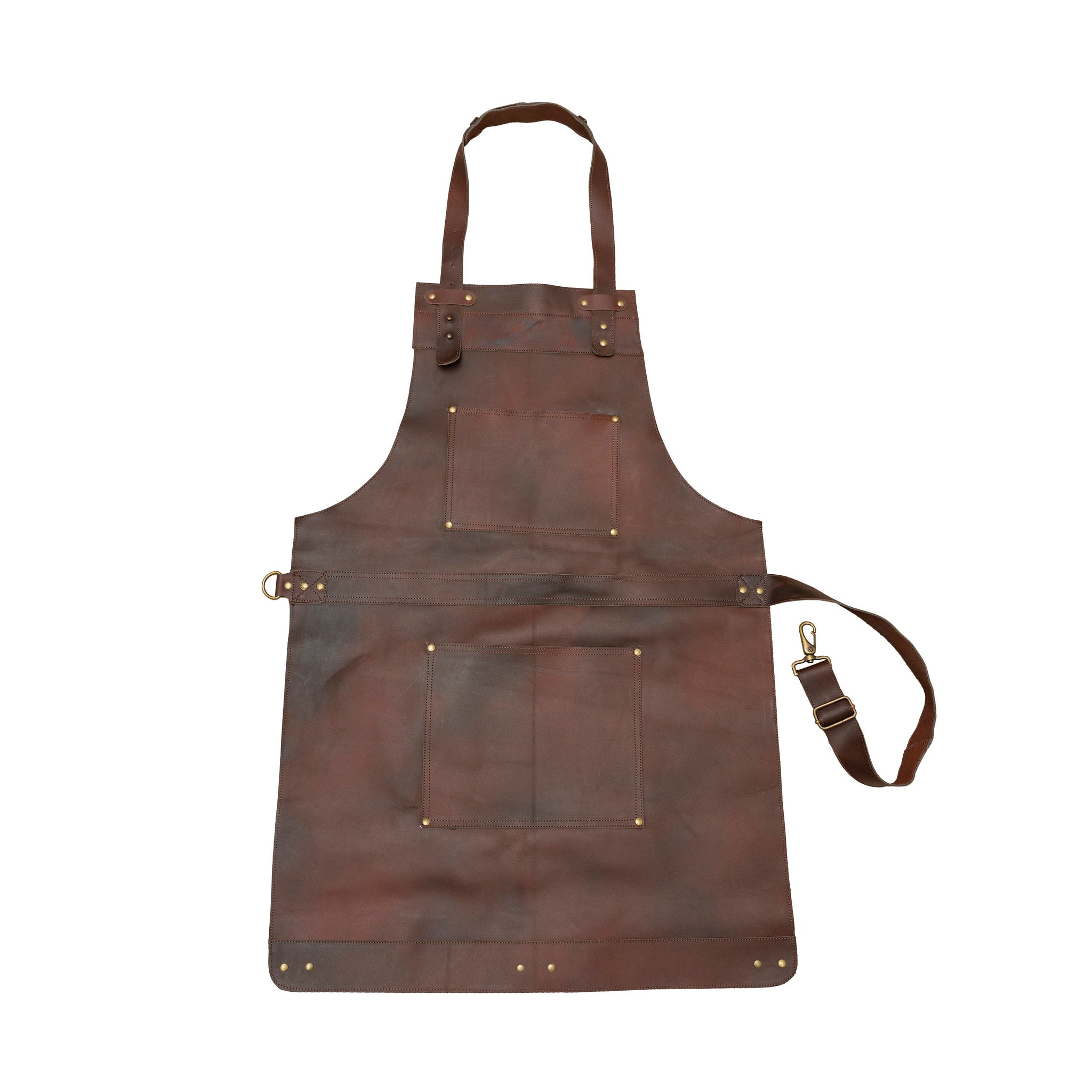 The Hertfordshire Dark Brown Full Grain Leather Apron