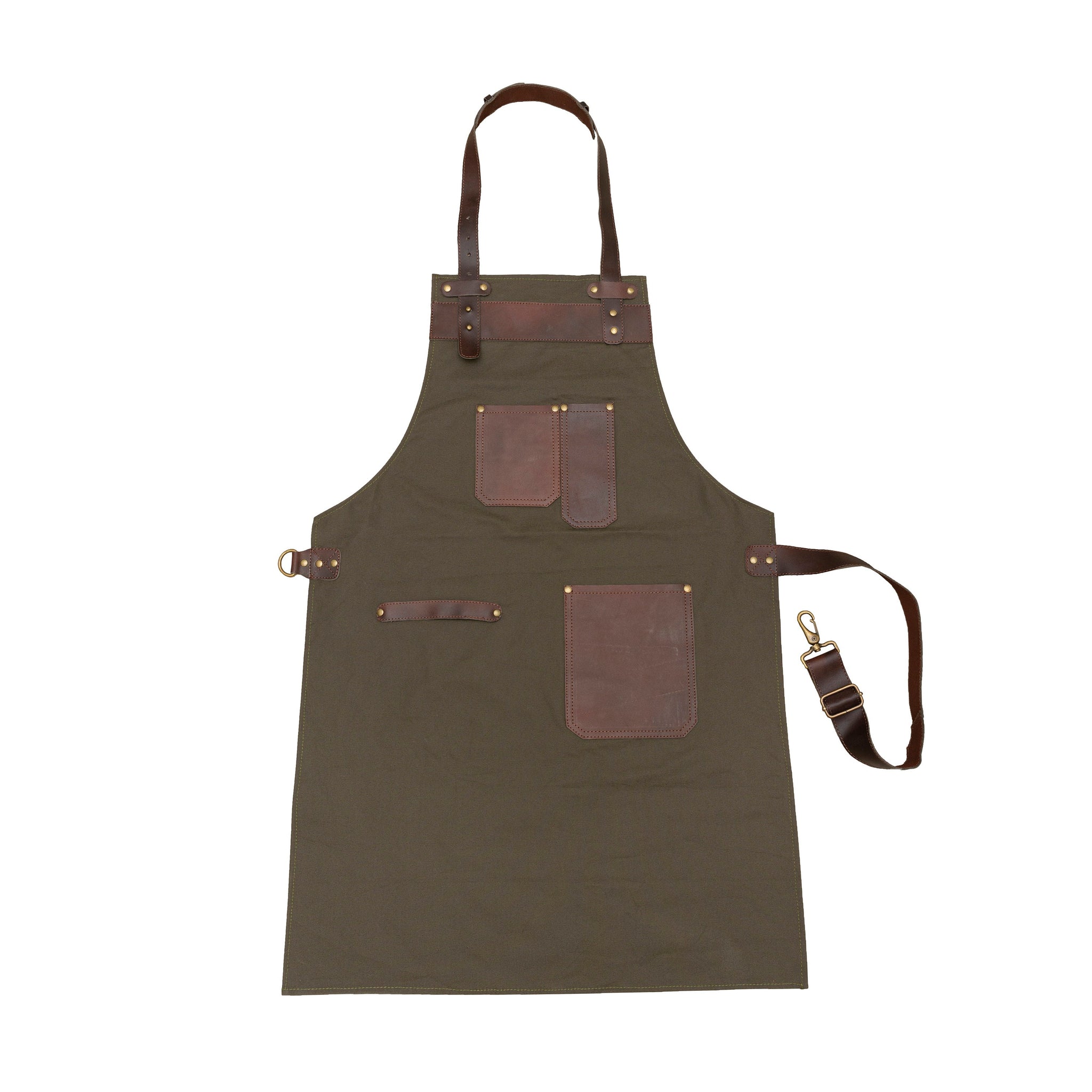 The Hertfordshire Green Canvas Apron