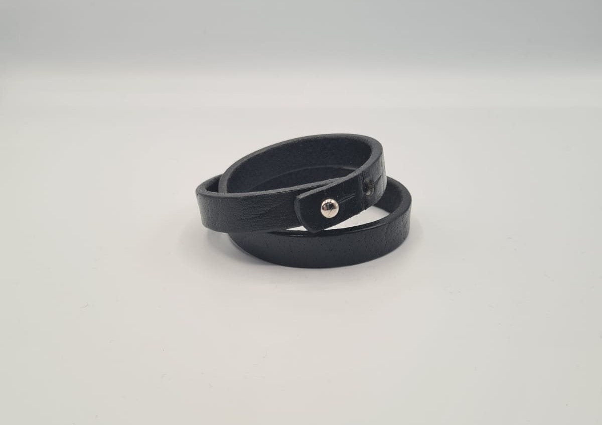 City of London Leather adjustable Double String Wristband