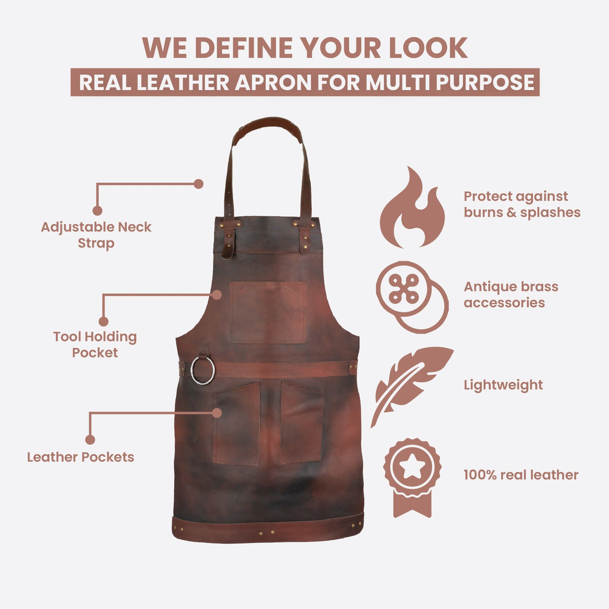 The Northumberland Full Grain Leather Apron