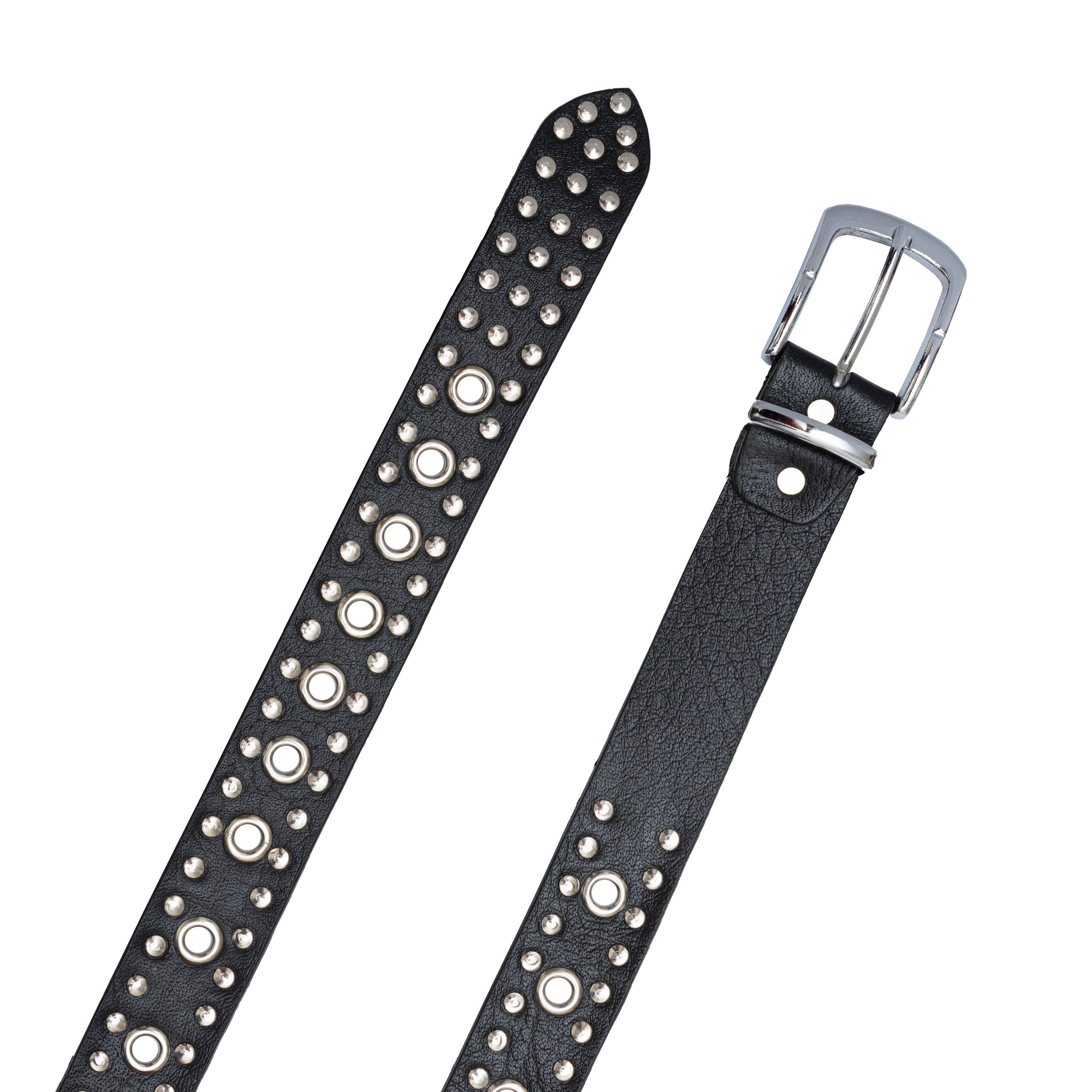 The Cumbria Biker handmade studded bonded leather belt