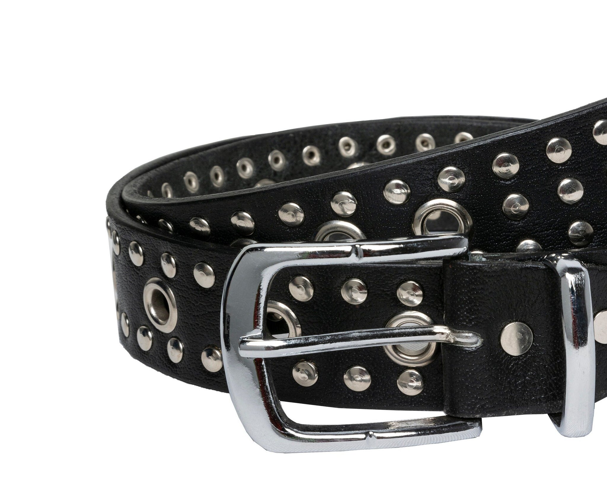 The Cumbria Biker handmade studded bonded leather belt