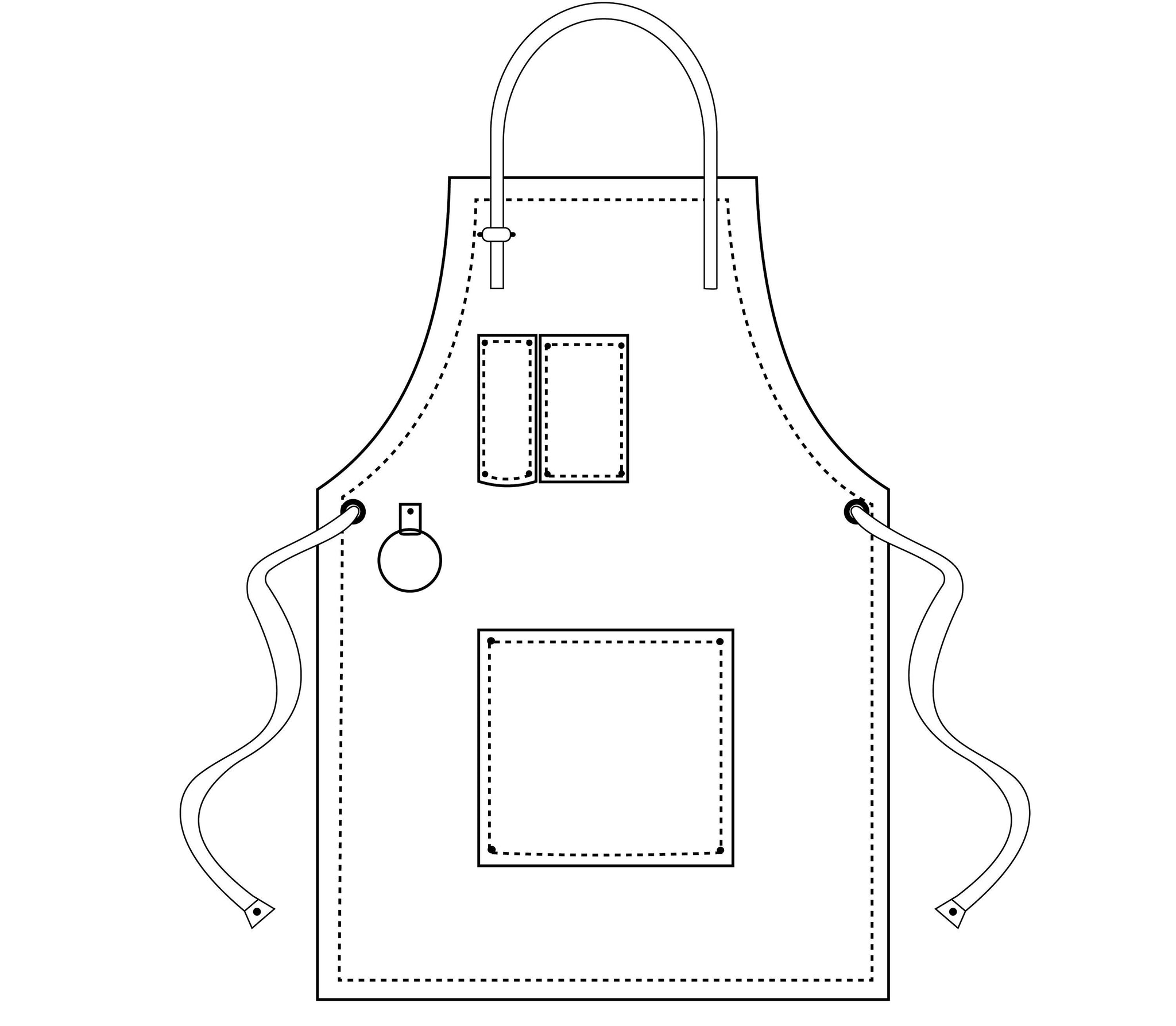 The Dorset Washable Silver Canvas apron with adjustable neck strap