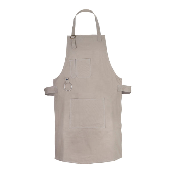 The Dorset Washable Silver Canvas apron with adjustable neck strap
