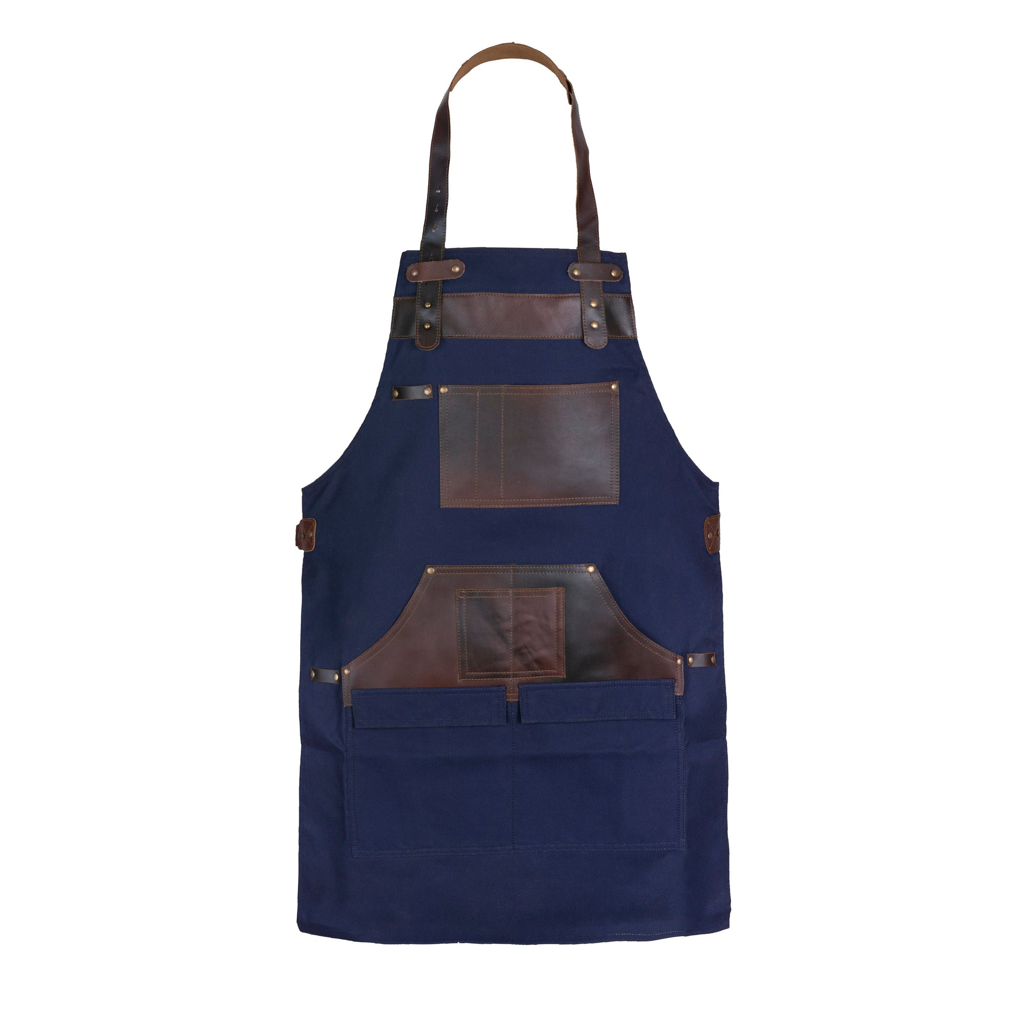 The Cheshire Blue Canvas Apron