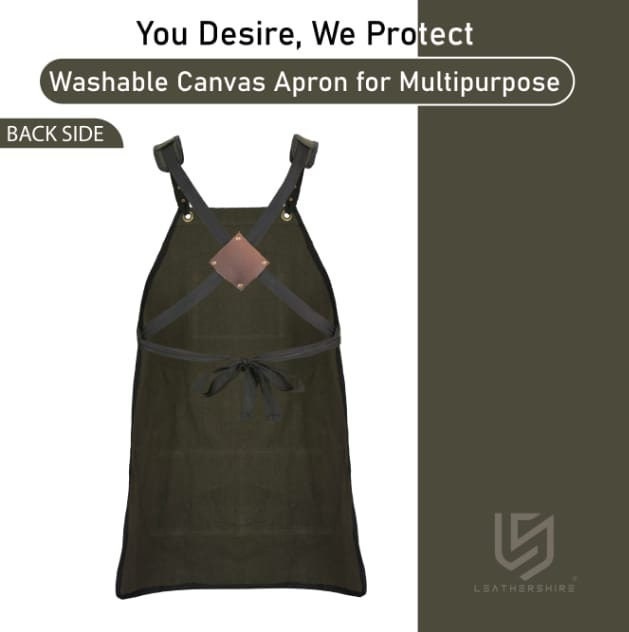 The West Yorkshire Olive Green Canvas Apron