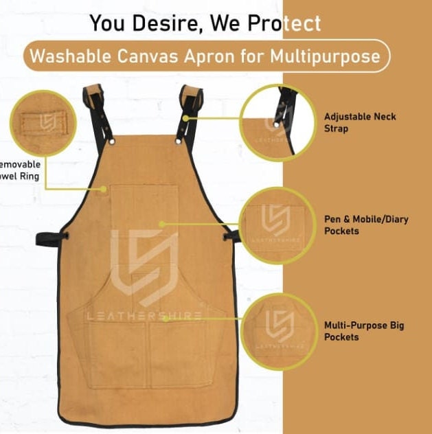 The Shropshire Brown Canvas Apron