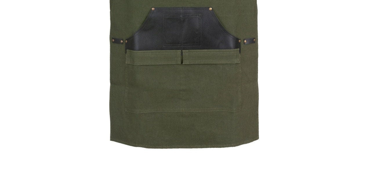 The Essex Olive Green Canvas Apron