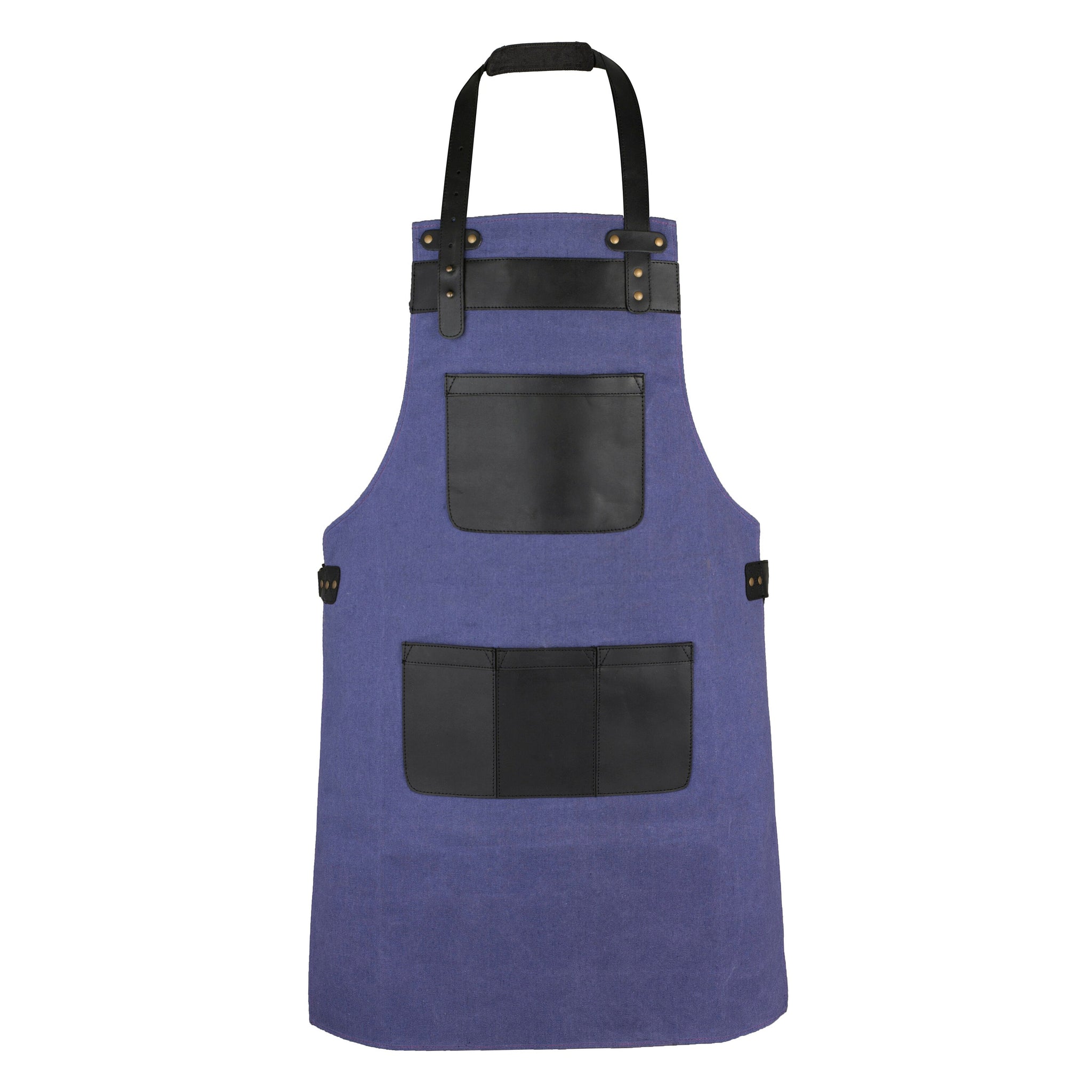 The West Midlands lavender's blue Canvas With Black Pocket Apron